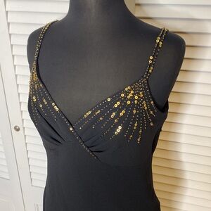 Erica Hannah | NWT Little Black Dress with Gold Accent | Size 8